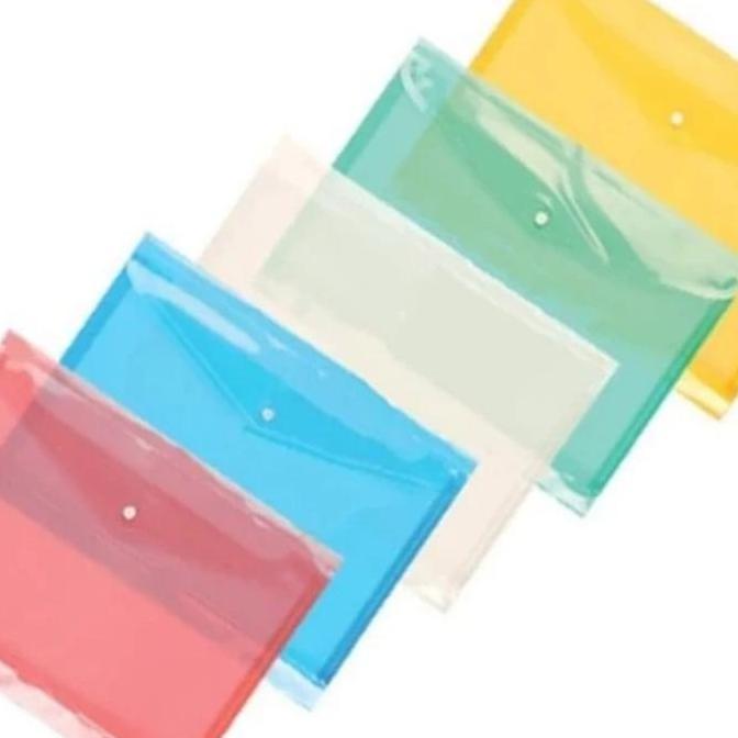 Wellply- Map Kancing Plastik Folio Dokumen/1 Pak Isi 12Pcs