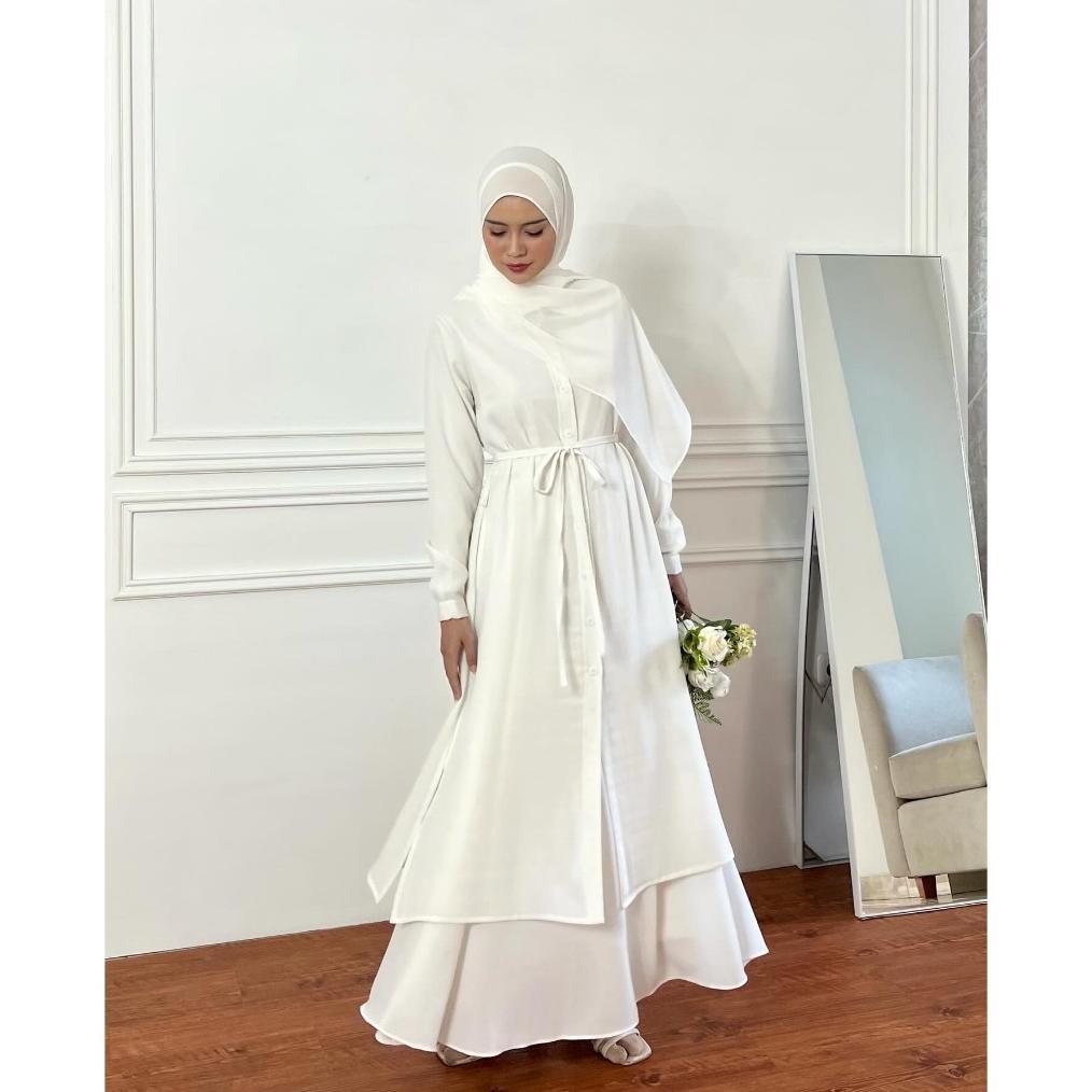 HOT PRODUCT Elmiza - Arumi Set Bahan Premium Beverly Lux Set 2in1 Muslimah Terbaru Simple Elegant
