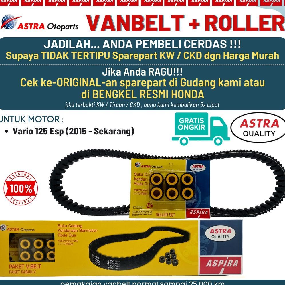 Vanbelt Set Roller Vario 125 Led Original Vario 125 Led Old Vario 125 Led New Aspira