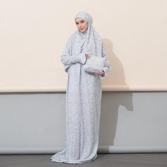Mukena Dewasa Terusan Motif Jannat Series By Bilza - Mukena Sholat Mukena Travel Panjang Bahan Rayon