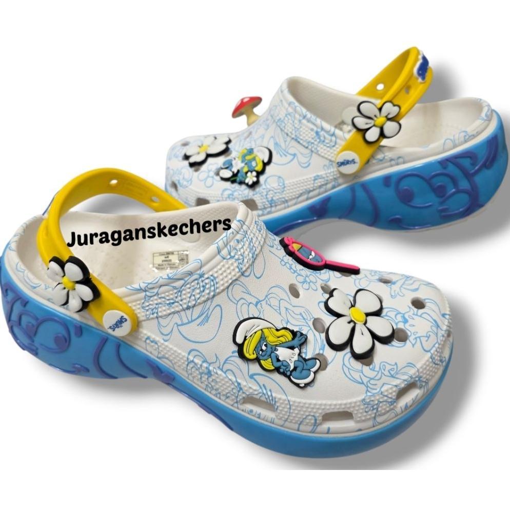 New Sandal Crocs Platform Smurf/Crocs Platform/Sandal Selop Wanita/Sandal Wanita/Sandal Wanita Terla