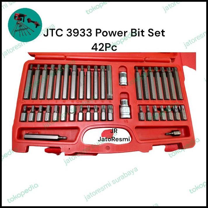 TERLARIS JTC 3933 POWER BIT SET 42PCS SOCKET HEX SOCKET STAR SET 