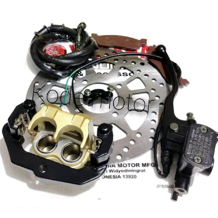 (4Item Fizr) Selang Rem+Piringan+Master Rem Set+Kaliper Depan Fizr,Jupiter Z Lama Original Dan Terpe