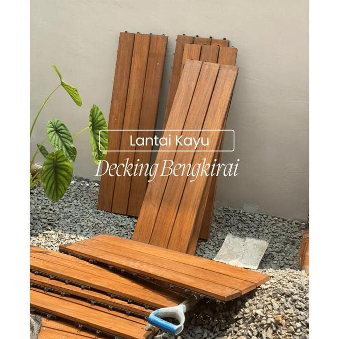 limenshayara - decking tile bengkirai base - rangka pvc-praktis