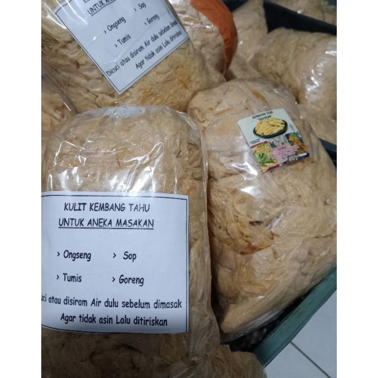 kulit kembang tahu kering potongan berat 1kg.