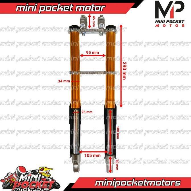 SHOCK DEPAN USD KIT MINI TRAIL / MINI DIRT BIKE 50CC MESIN TARIK ORIGINAL DAN TERPERCAYA