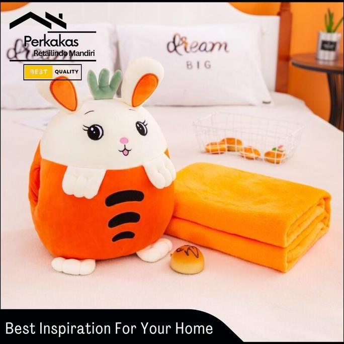 Balmut Bantal Selimut Karakter Boneka Selimut Lucu Tebal