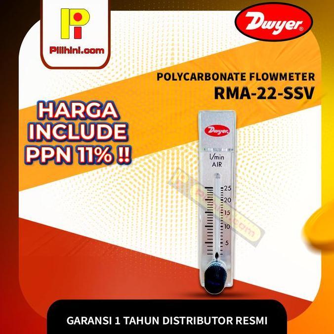 Dwyer RMA-22-SSV Rate-Master Polycarbonate Flowmeter