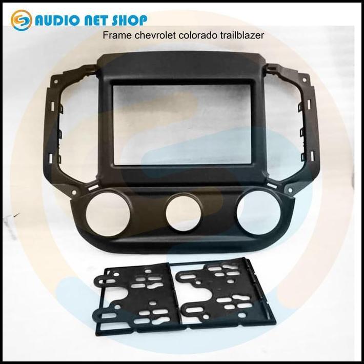 TERLARIS FRAME 7 INCH CHEVROLET COLORADO / TRAILBLAZER 2017 ( MANUAL AC ) PANEL HEAD UNIT 