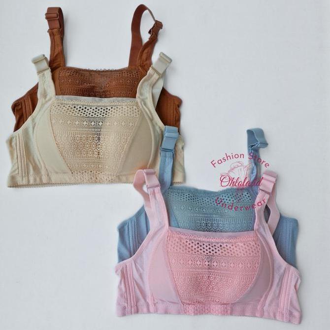 (2-3 Pcs) Bra Kemben Tiana Teli Twinerry Hanabra Toyazi 701 Kait 4 Cup Besar Bh Wanita Dewasa Tanpa 