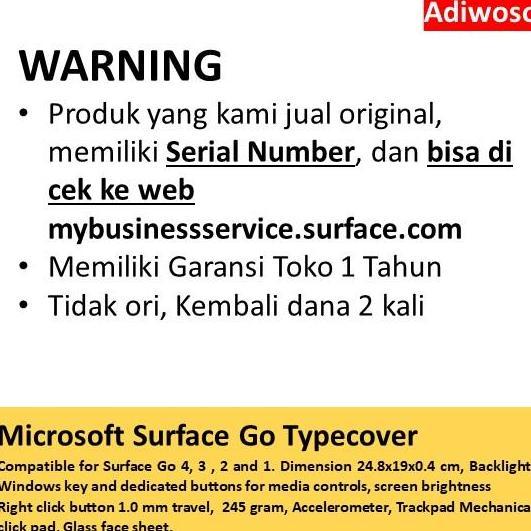 TERBARU - Microsoft Surface Go Keyboard