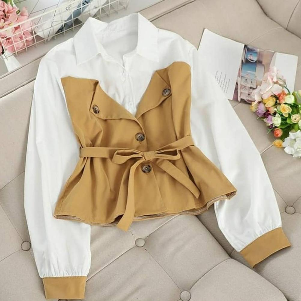 TERMURAH Vallina Outfit - Balea Top Blouse Atasan Remaja Wanita Korean Style Premium