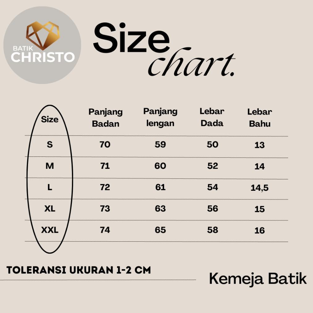 HOT SALE KEMEJA BATIK PRIA BAJU LENGAN PANJANG SLIMFIT LAPIS FURING BATIK CHRISTO 1250 BAHAN KATUN P
