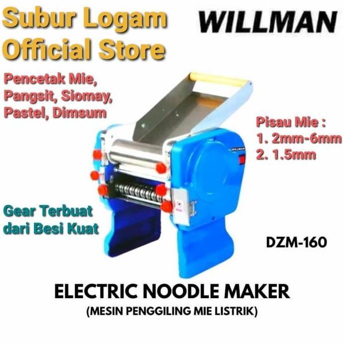 TERBARU - Paket Gilingan Mie LIstrik Willman DZM 160 Pisau 1.5mm Bulat, 2mm, 6mm