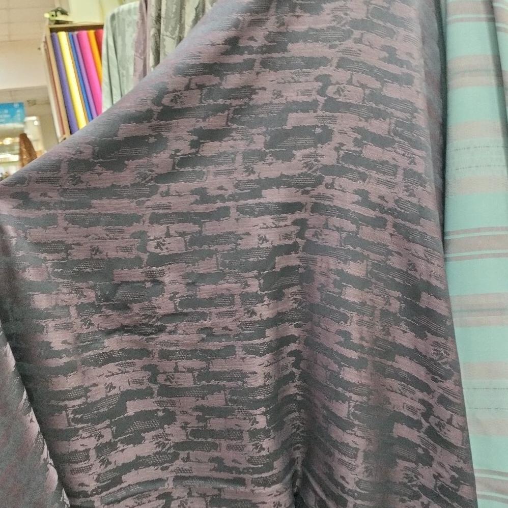 kain jet black Jacquard metalik import/jet black Jacquard motif  mewah