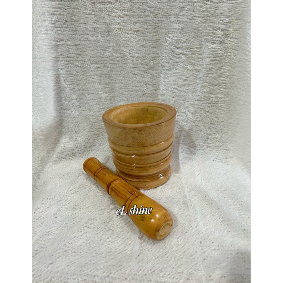 Lumpang Kayu /Lumpang Tumbuk Kayu 1Set (Lumpang +Penumbuk) Gradeori
