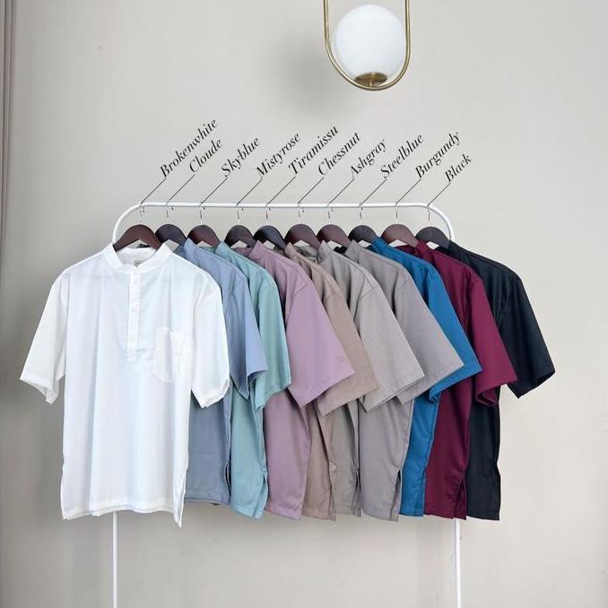 Kalief Kemeja X Razita Couple Dress Koko Busana Muslim Wanita Pria Setelan Couple Gamis Polos Panjan