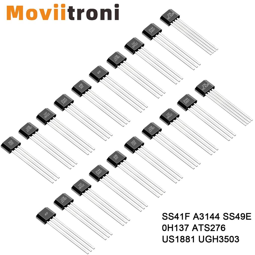 5pcs SS41F A3144 SS49E 0H137 ATS276 US1881 UGH3503 Hall Effect Sensor TO-92 Hall Element Sensor Moto