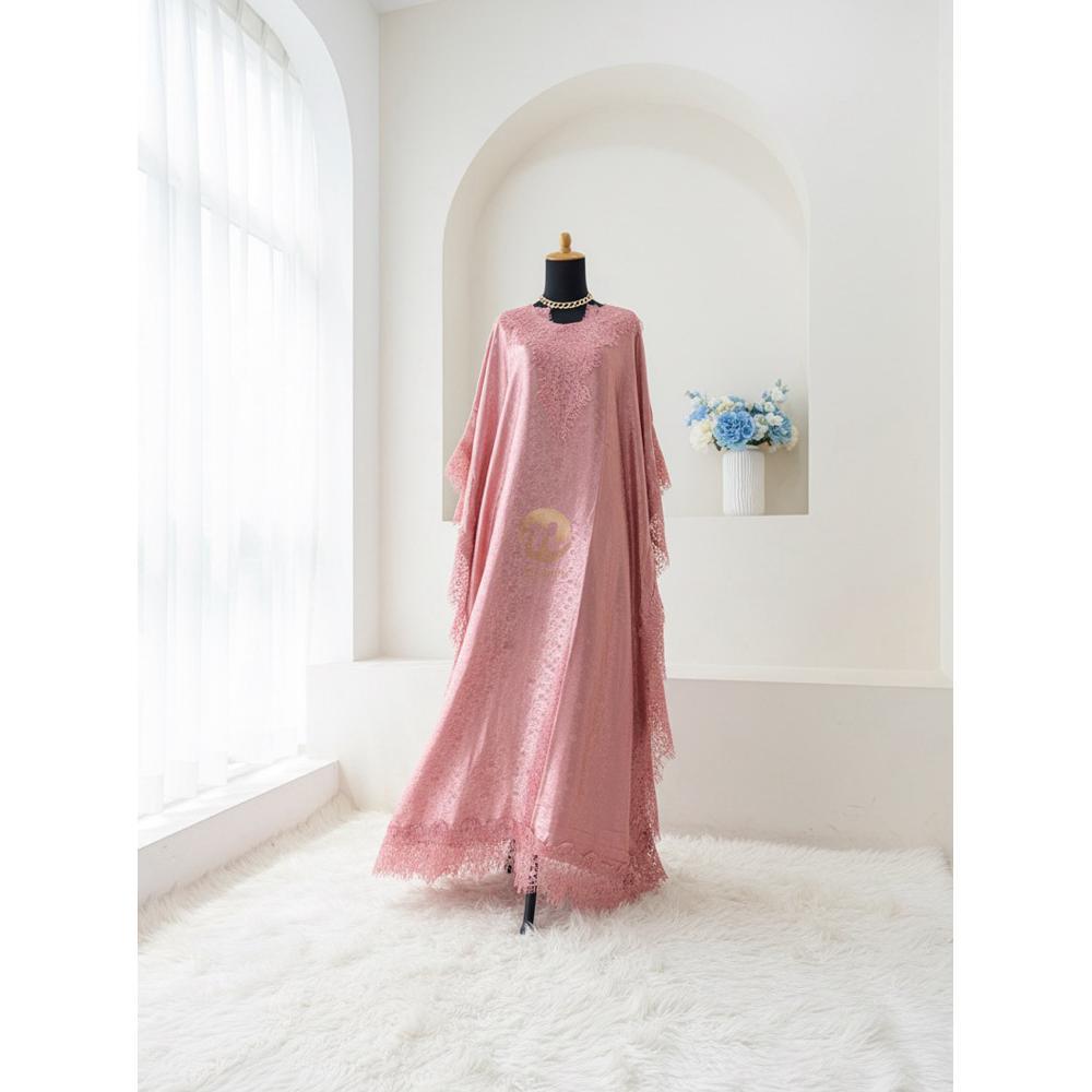 Kaftan Lace Lebaran Silk Jaquard Premium Import High Quality Kaftan Renda Premium