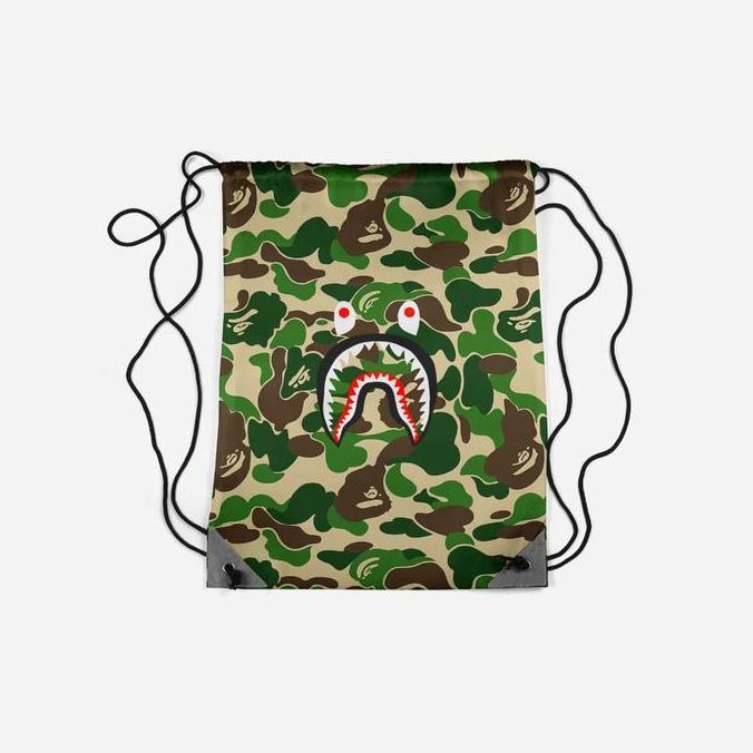 Ready Tas Serut / String Bag A BATHING APE BAPE CAMO SHARK GREEN
