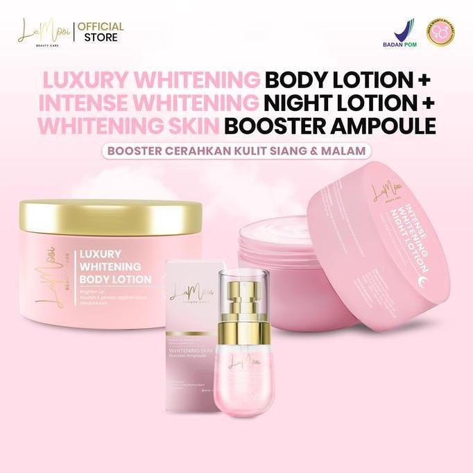 [LAMOOI] Luxury Whitening Body Lotion (HB Siang) + Intense Whitening Night Lotion (HB Malam) + Body 