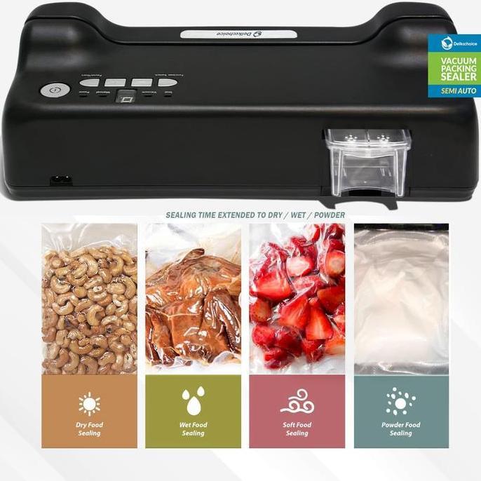MESIN VACUM SEALER DELKOCHOICE-MESIN VAKUM SEALER MAKANAN DELKOCHOICE