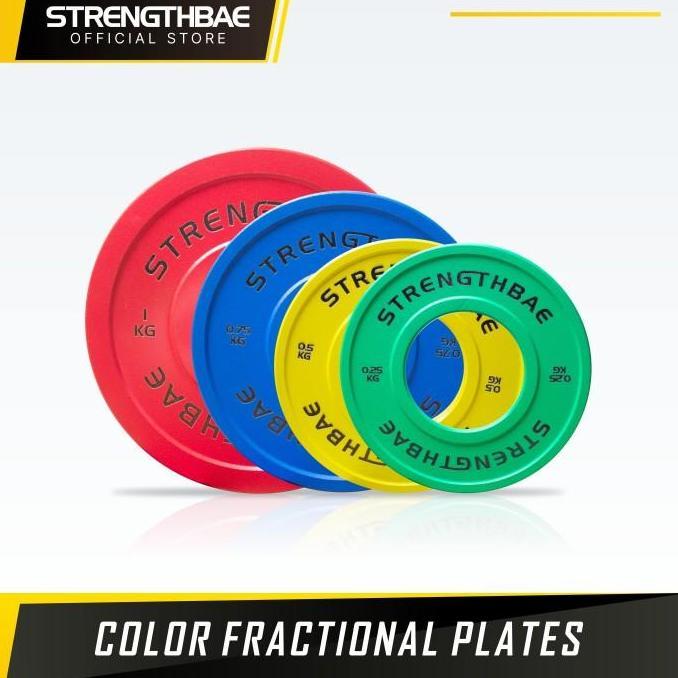 Color Fractional Micro Plates STRENGTHBAE Change Plate Plat Beban 0,25 0,5 0,75 1 kg 0,25kg 0,5kg 0,