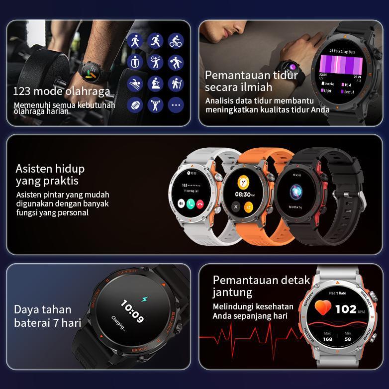 ORIGINAL MOREIN PLUS GT1 SMARTWATCH - 1.43'' AMOLED | TAHAN AIR IP68 | BATERAI TAHAN LAMA | 123 MODE