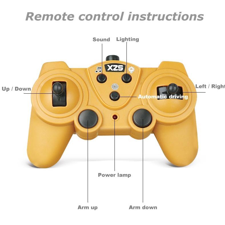 PROMO TERBARU Mainan Bulldozer Remote Control Bulldozer RC Mainan Mobil Kontruksi Front Loader Lampu