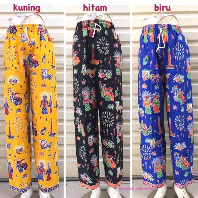 BEST SELLER Celana Boim Batik Ondel-Ondel Betawi / Celana Panjang Pria / Celana Panjang Wanita / Baw