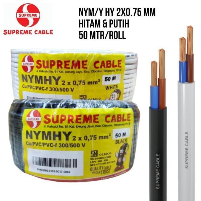 Grosir Kabel Nymhy 2X0.75 Supreme Harga Per Roll 50Meter