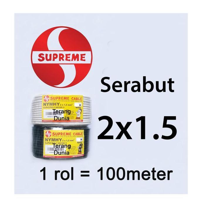 Grosir Nymhy 2X1.5 100M Supreme Nymhy 2X1.5 100M Serabut 2X1.5 Supreme 100M Kabel Serabut 2X1.5 Supr