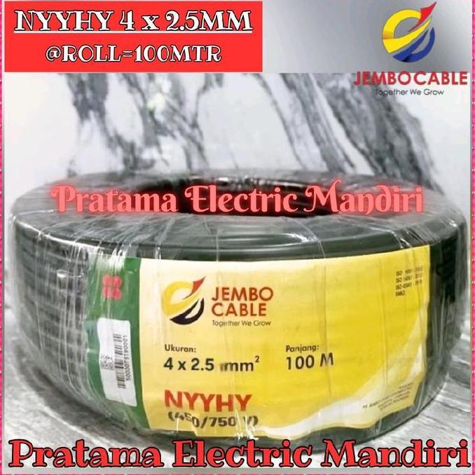 Sale [Roll=100Mtr] Jembo Cable Serabut Kabel Kontrol Nyyhy 4 X 2,5Mm 4 X 2.5Mm 4X2,5Mm 4X2.5Mm