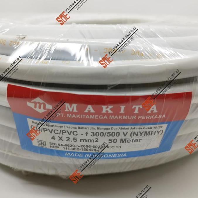 Promo Kabel Makita Nymhy Nyyhy 4X2.5 Roll 50M Putih