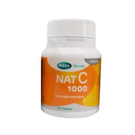 Mega We Care Nat C 1000 Botol 30 Tablet Best Seller/Best Quality[Original]