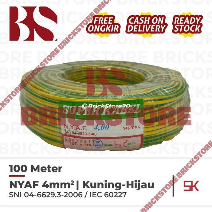 Murah Kabel Serabut Isi 4Mm 100M / Kabel Nyaf 4Mm Sni Merk Super