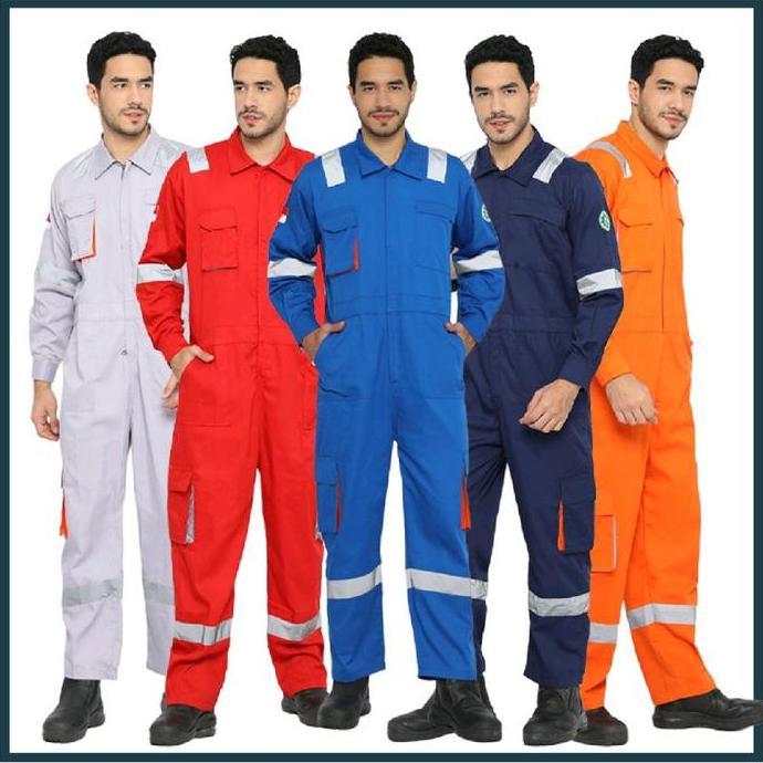 ARJA SAFETY [ FREE LOGO K3 & BENDERA ] Wearpack Safety Premium Coverall Terusan American Drill Baju 