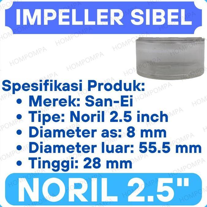 Kipas Impeller Satelit 2.5" Submersible 2 1/2 Inch Sibel 2.5In San-Ei Diskon