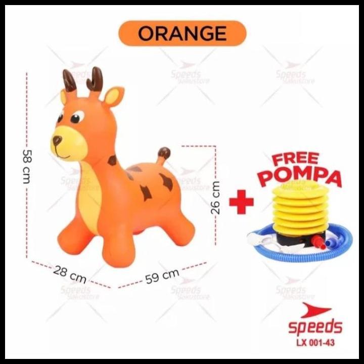 Mainan Kuda Kudaan Karet Mainan Tunggangan Free Pompa+Music 100% Original
