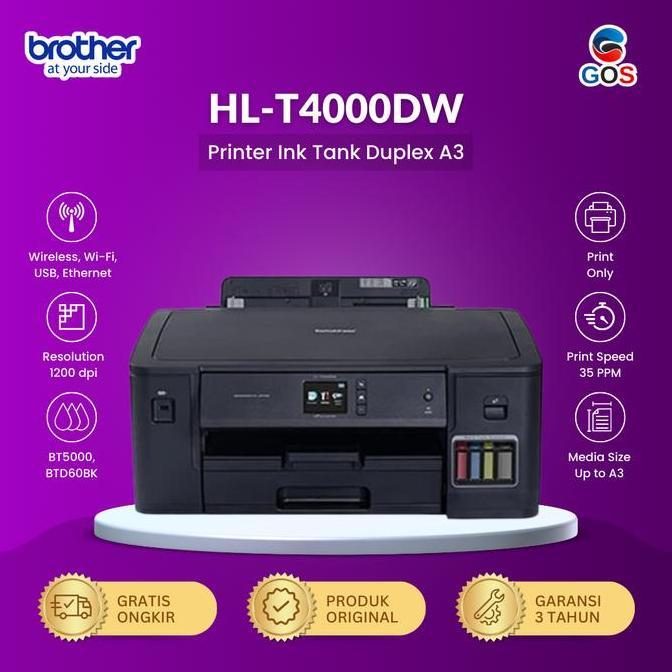 BROTHER Printer Inkjet HL T4000DW T 4000 DW Duplex Wireless