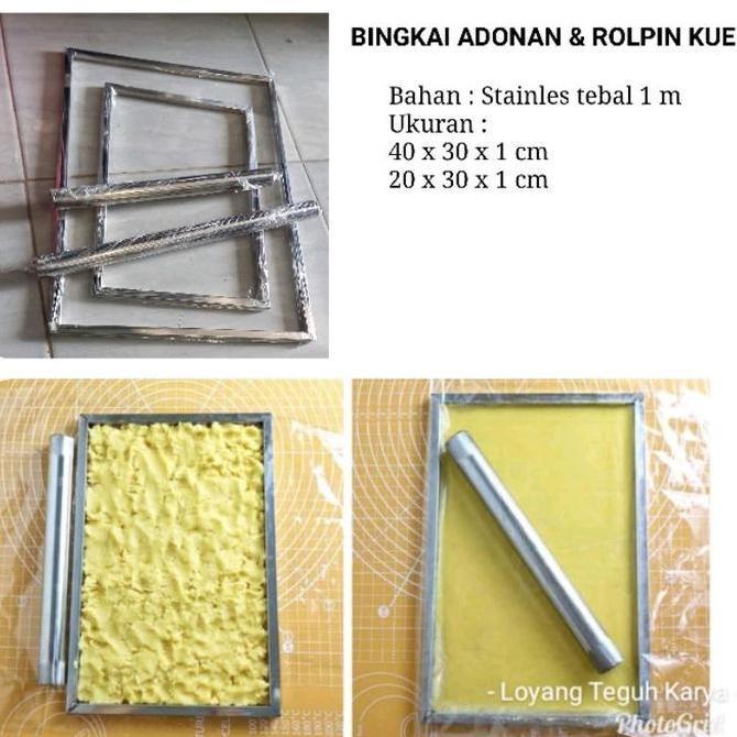 Cetakan bingkai perata adonan kue kering/Cetakan kue kering/Rolpin penggilingan adonan kue Stainless