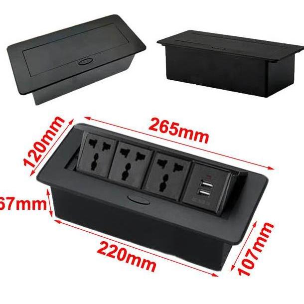 Sale Stop Kontak Tanam Meja Meeting Pop Up 3 Stop Kontak Universal + Usb