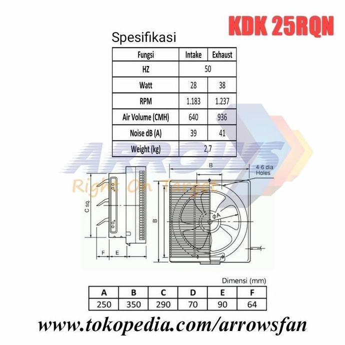 Exhaust KDK 10 inch Exhaust Dinding KDK 10 inch Exhaust Plastik KDK