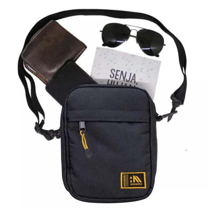 Tas Kanvas Premium HIGHMORE ELLIOT, Tas Slempang Pria, Tas Crossbody Elegan, Slingbag Pria, Tas Kanv