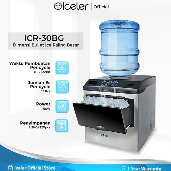 Waiyulimanshop - Iceler Mesin Es Batu Kristal Ice Maker 3Kg/24Jam Terbaik Untuk Cafe Rumahan