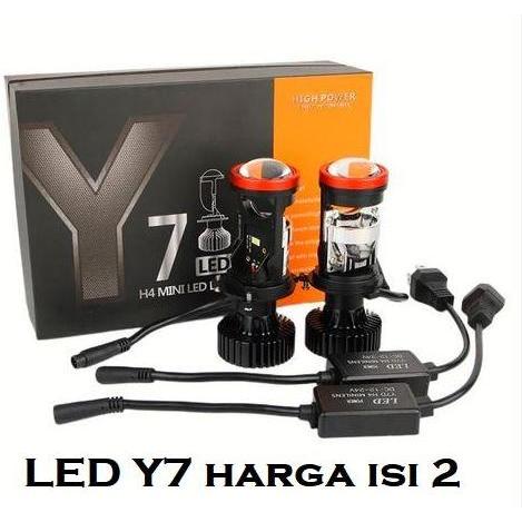 Promo Lampu LED Y7D H4 Y7 mini projector biled H4 kaki 3 mobil motor headlamp Diskon