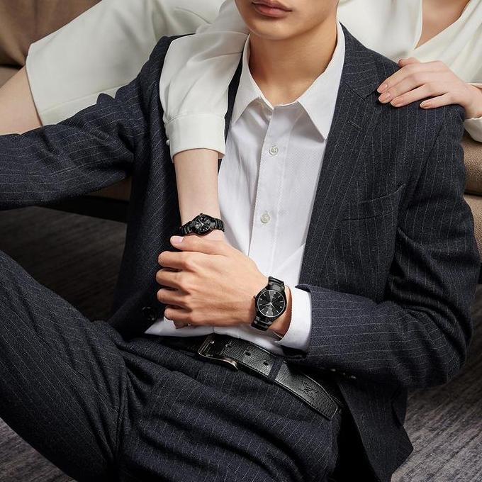 Biden Brand Top jam tangan couple fashion bisnis tali stainless steel