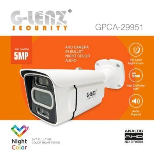 BEBAS ONGKIR - KAMERA CCTV GLENZ 5MP 2560P COLORVU OUTDOOR BUILT-IN MIC AUDIO