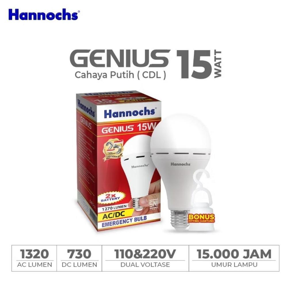 Led Hannochs Genius 15 Watt - Lampu Emergency Hannochs 15 W Lampu Hannochs