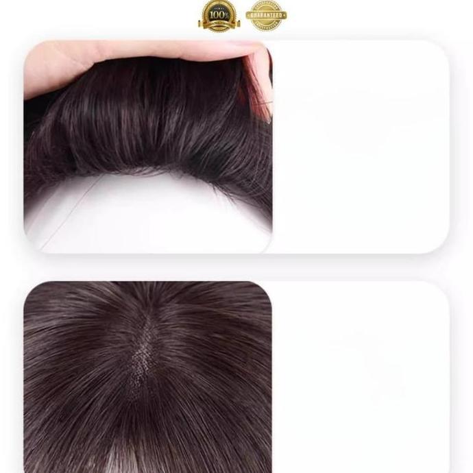 WIG TOUPEE KLIP RAMBUT ASLI REAL WIG PENUTUP UBAN BOTAK RAMBUT TIPIS PREMIUM EKSTENSION RAMBUT KOREA